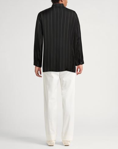 Man Shirt Black Size 38 Viscose