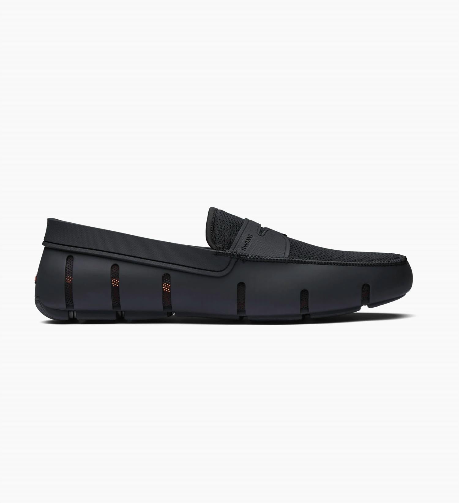 Men's Round Toe Penny Loafer In Black