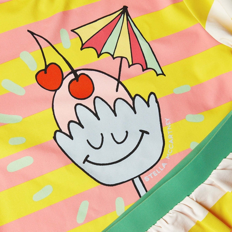 Striped Summer Cocktail 2-Piece Swimsuit