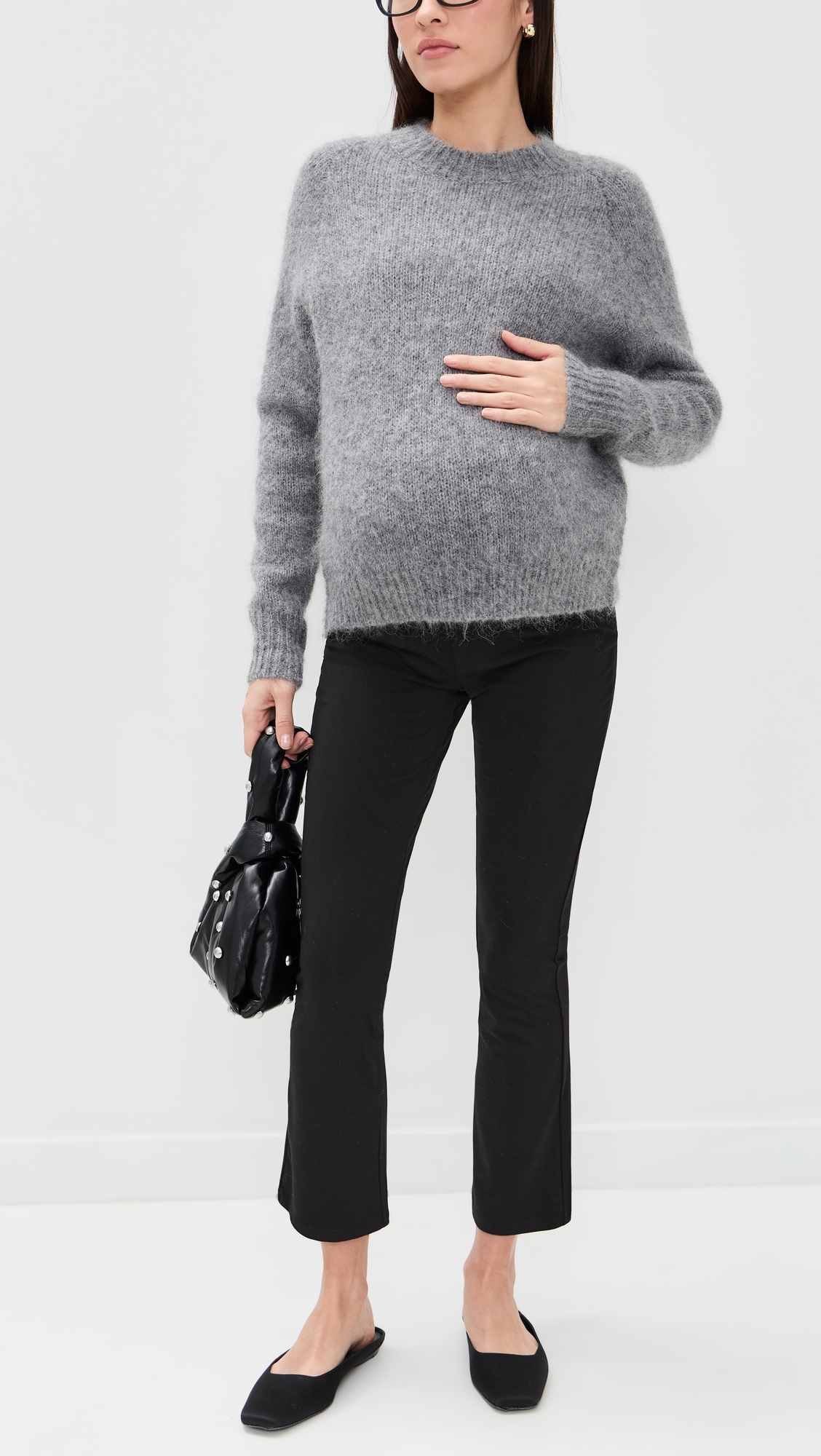 The Bodyflex Crop Flare Leggings Black