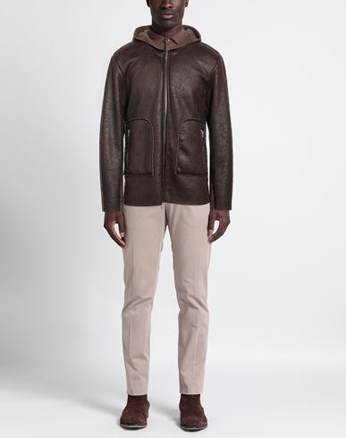 Man Jacket Dark brown Size 36 Polyester