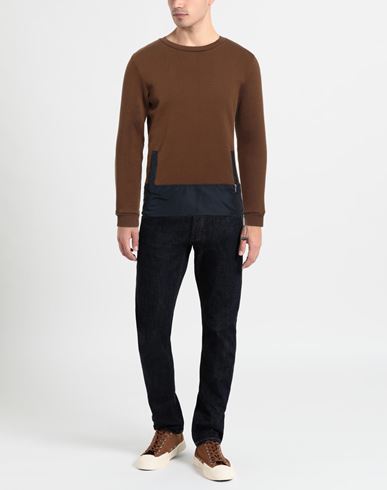 Man Sweatshirt Brown Size M Cotton, Polyester