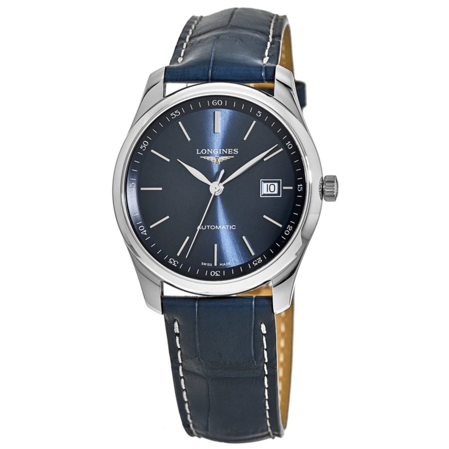 Master Collection Automatic 40mm Blue Dial Leather Strap Men's Watch L2.793.4.92.0
