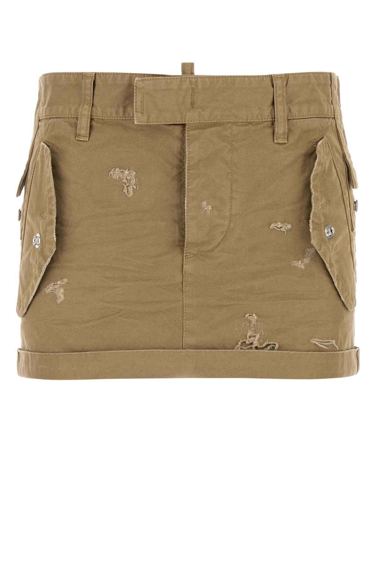 Archive Mini Skirt — Beige