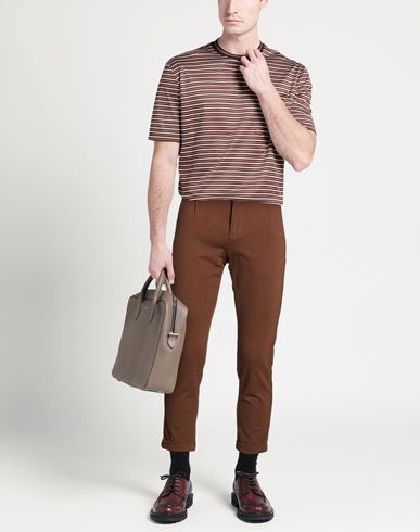 Man Pants Dark brown Size 30 Viscose, Polyamide, Elastane