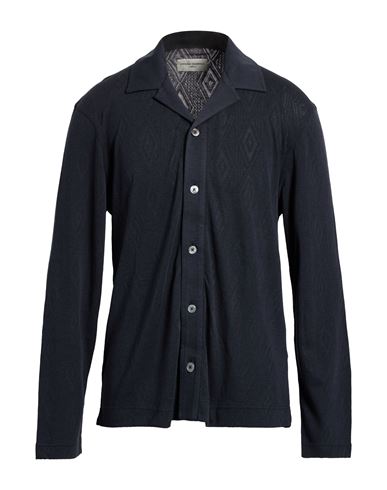 Officine Générale Man Cardigan Navy Size S Lyocell, Cotton