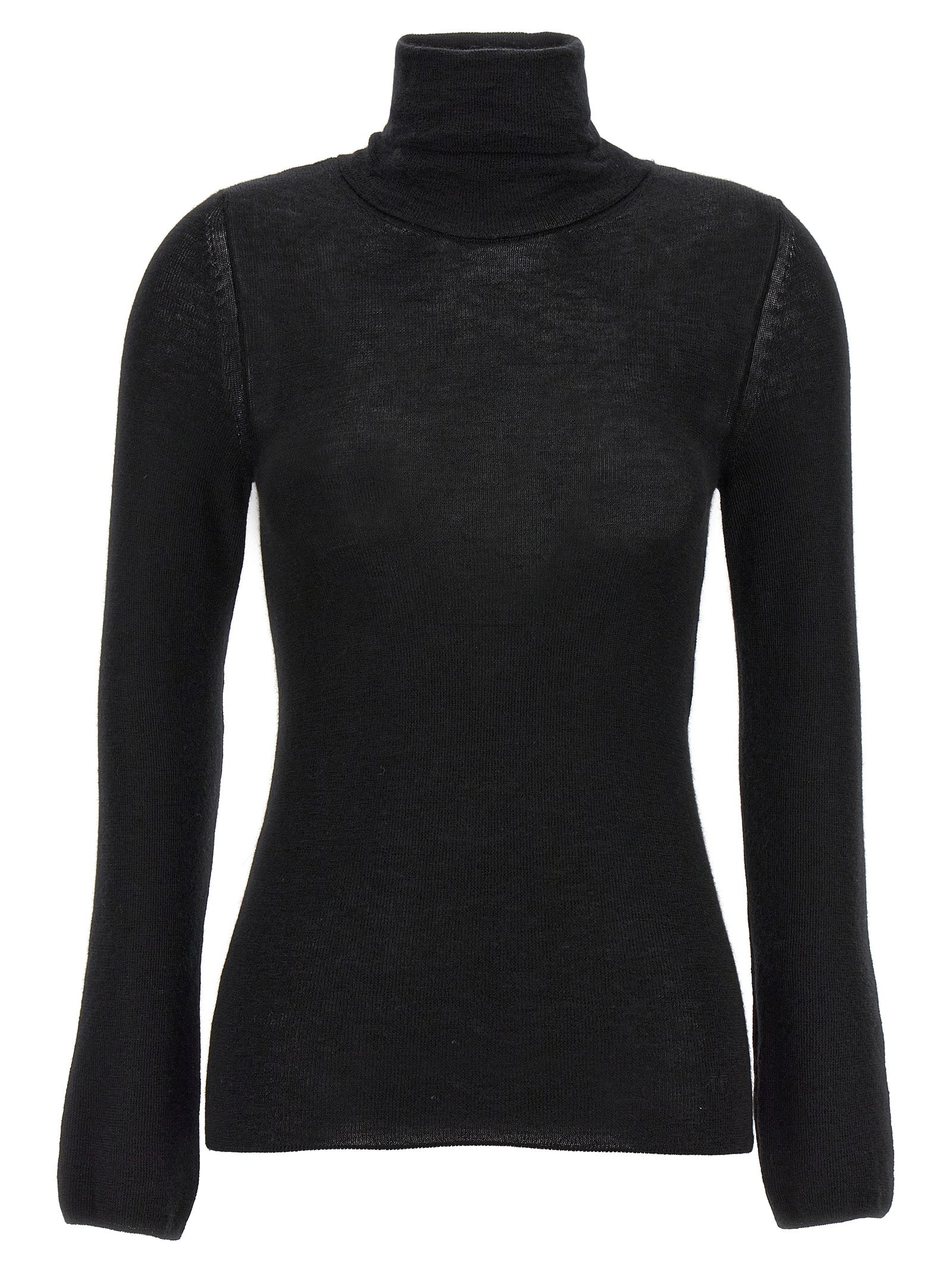 Cashmere and Silk Turtleneck — Black