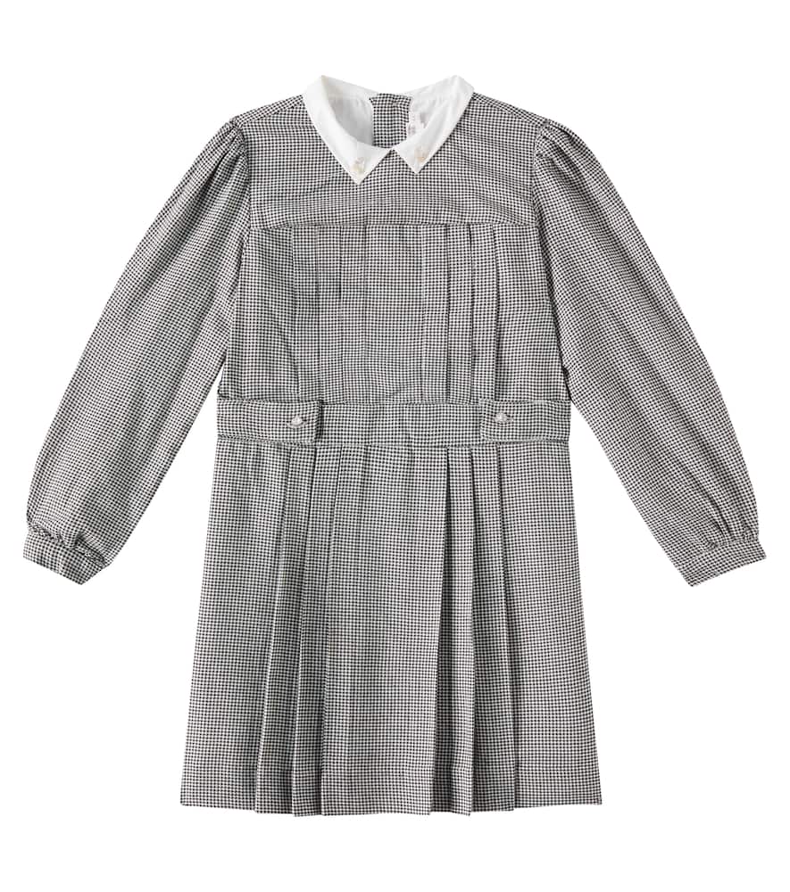 Bonpoint Mona houndstooth pleated dress