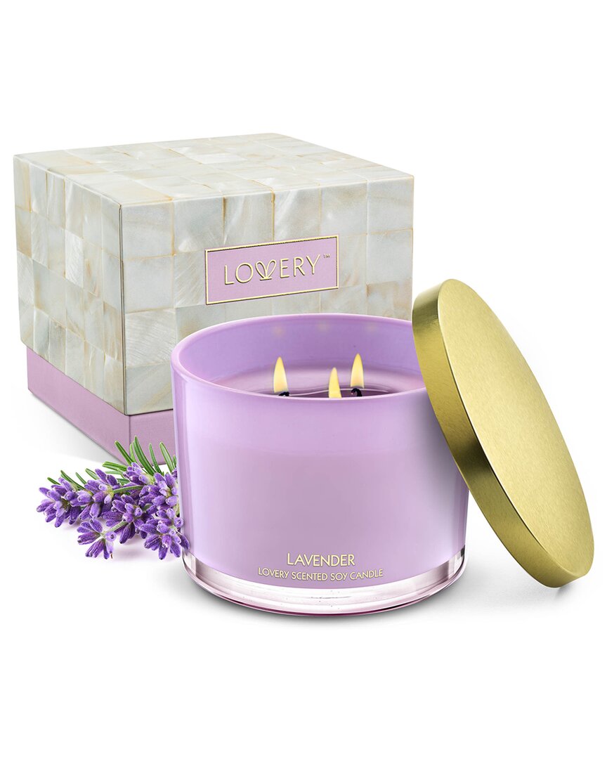 Lavender 3-Wick Aromatherapy Soy Candles Gift Set