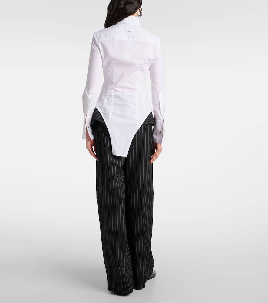 Cotton-blend poplin shirt