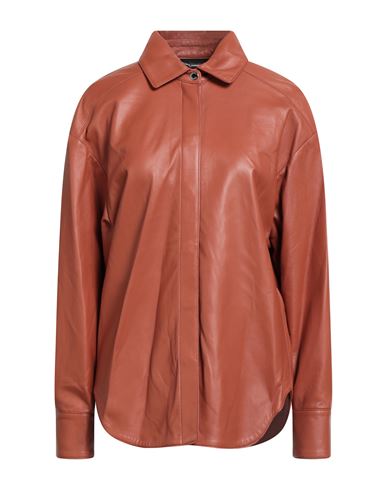 Woman Shirt Tan Size 4 Leather