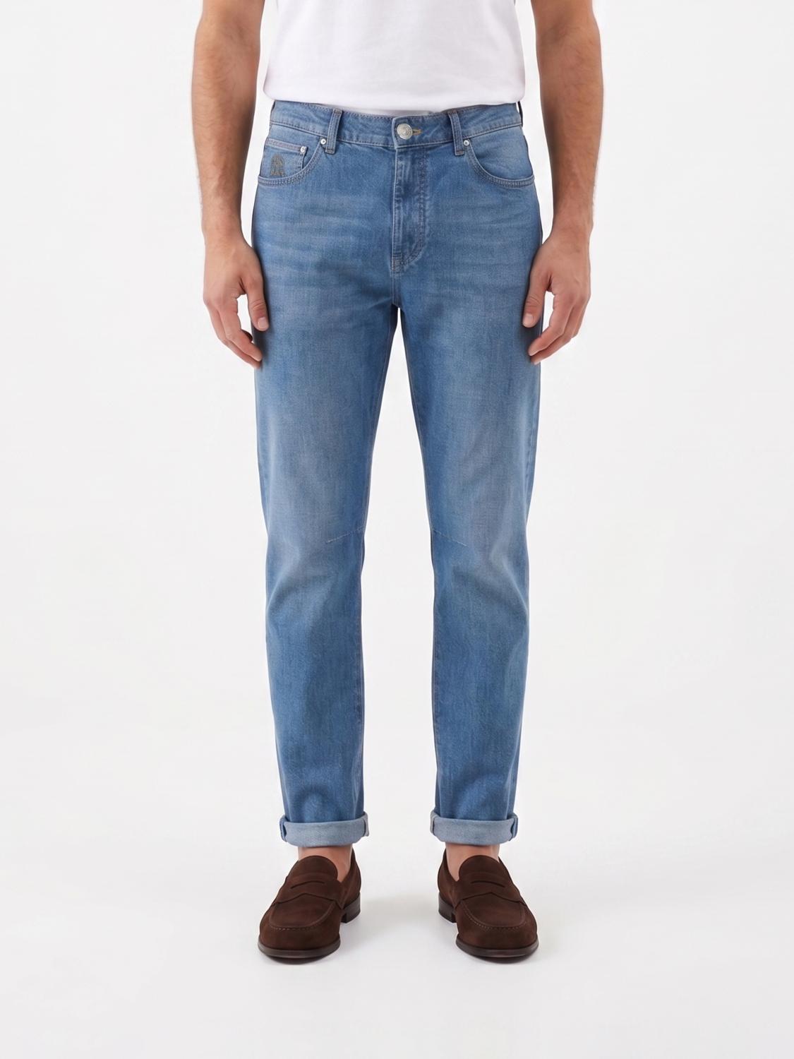 Pants Men color Denim