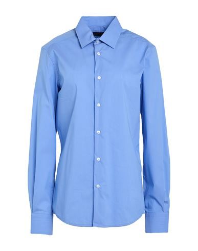 Man Shirt Azure Size 14 ½ Cotton, Polyamide, Elastane