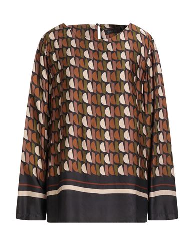 Elena Mirò Woman Top Military green Size 16 Viscose
