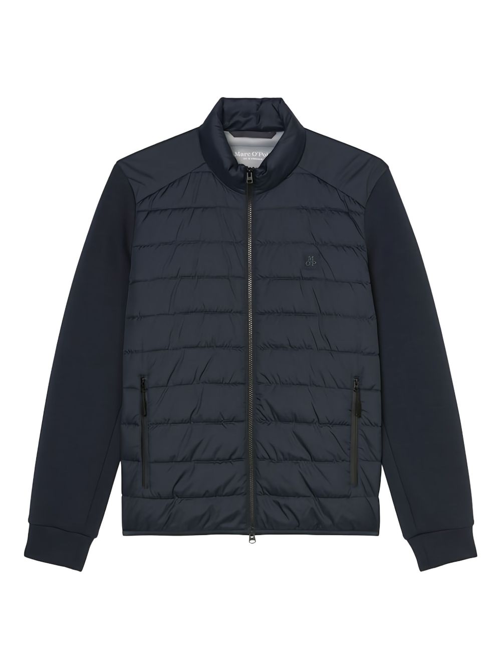 Quilted zip-up jacket - Blue