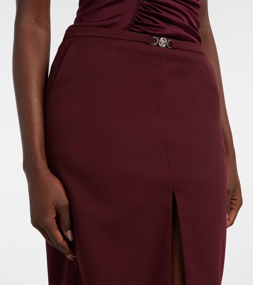Medusa wool gabardine pencil skirt