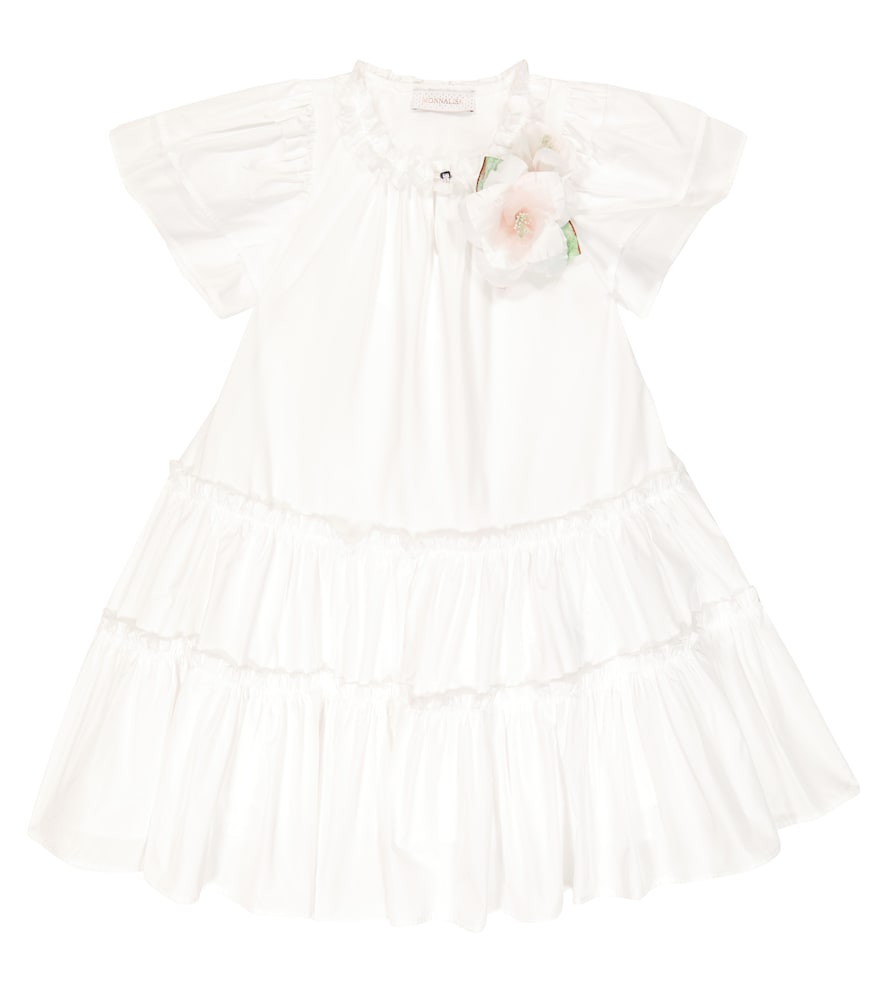Monnalisa Taffeta flounce dress