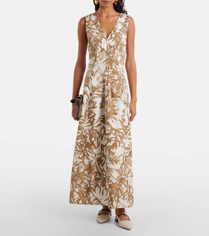Printed cotton maxi dress