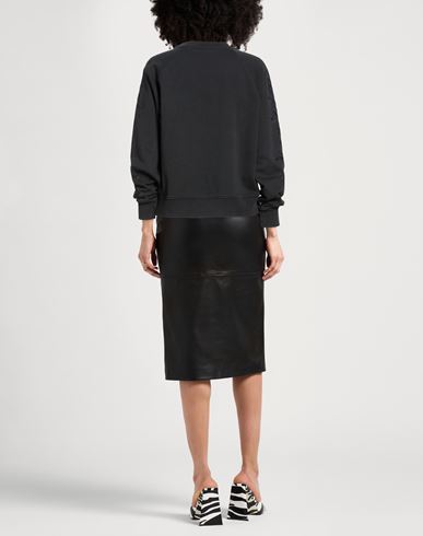 Woman Sweatshirt Charcoal Size S Cotton