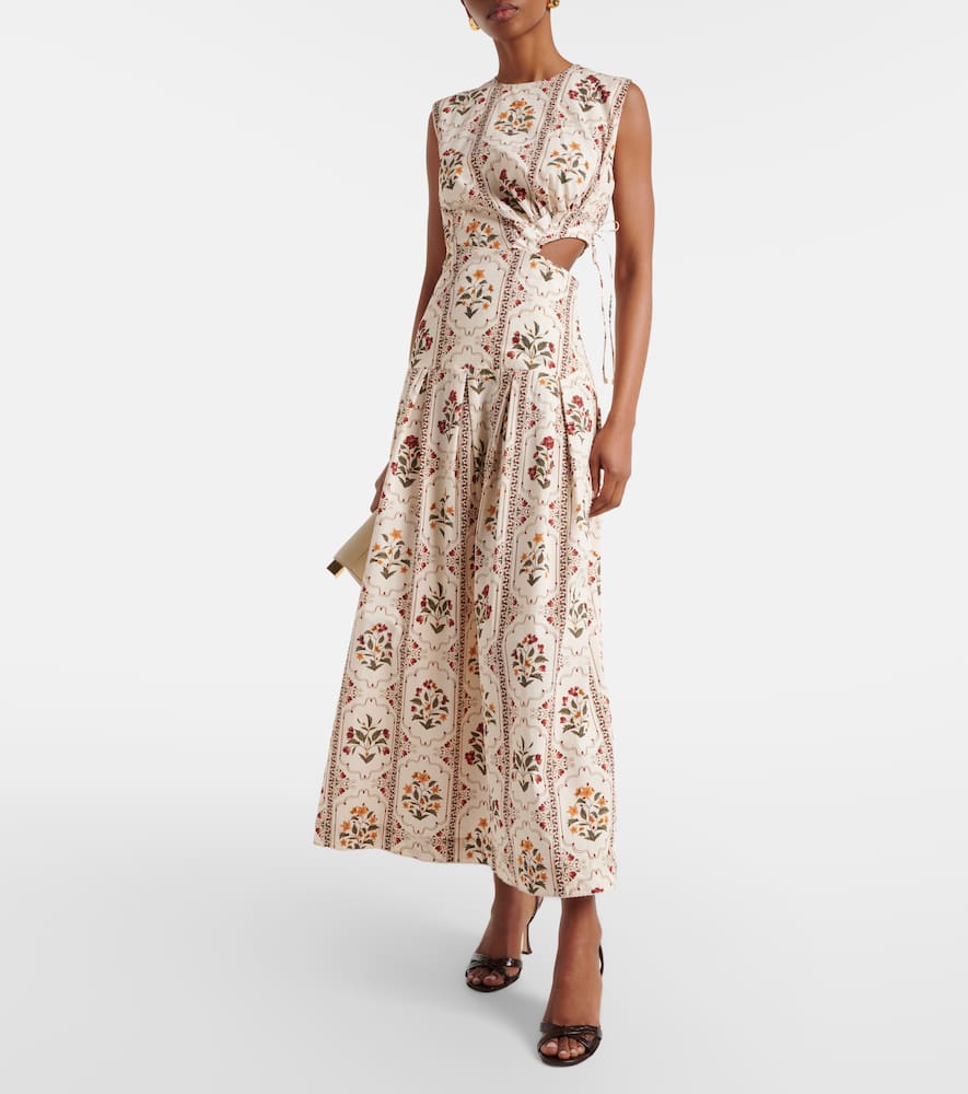 Otoño Andes floral cotton midi dress