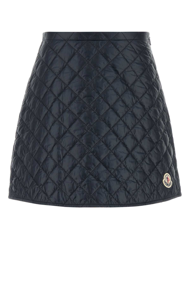 Midnight Blue Nylon Mini Skirt