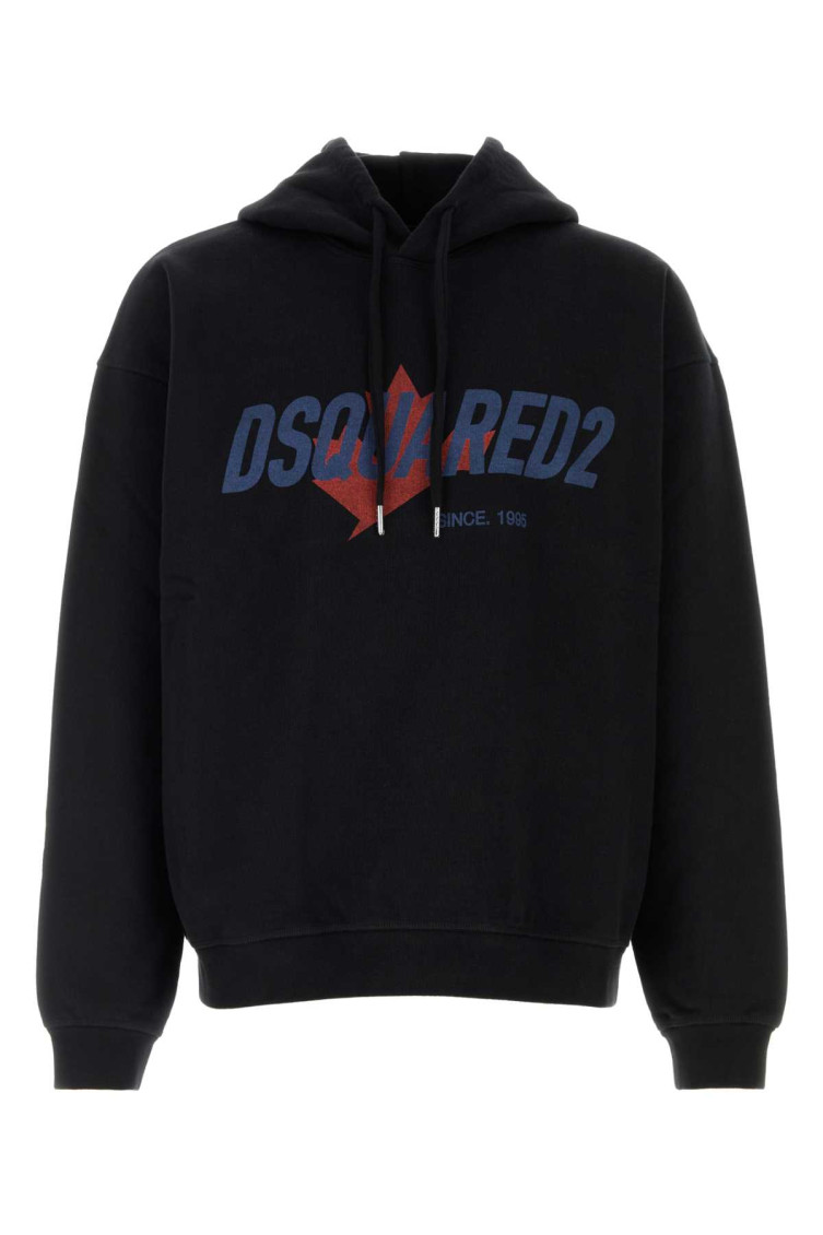 Dsquared2 - cotton hooded sweatshirt drawstring hood