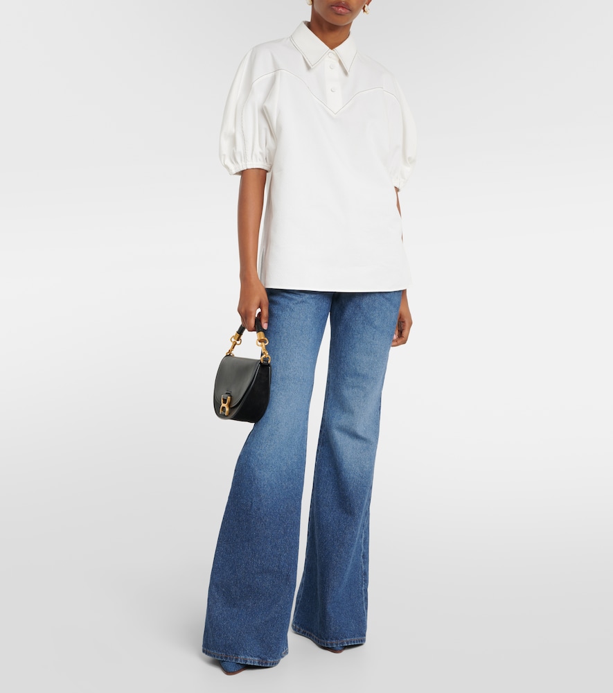 Chloé Puff-sleeve cotton blouse