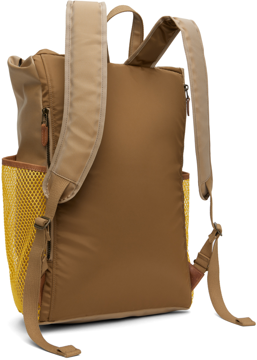 Nanamica Beige & Yellow Water-Repellent Backpack