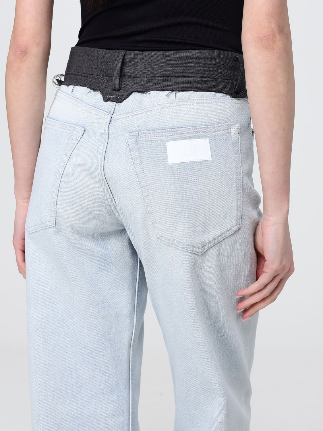 High Rise Straight Jeans in Light Blue