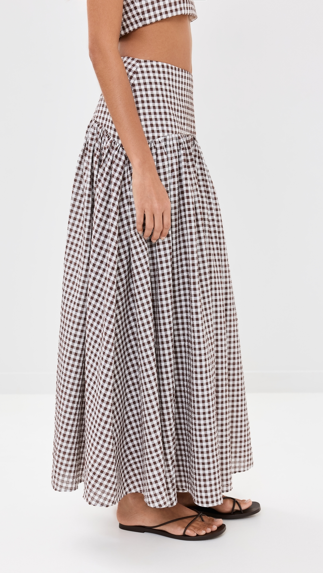Procida Skirt Dark Chocolate Gingham
