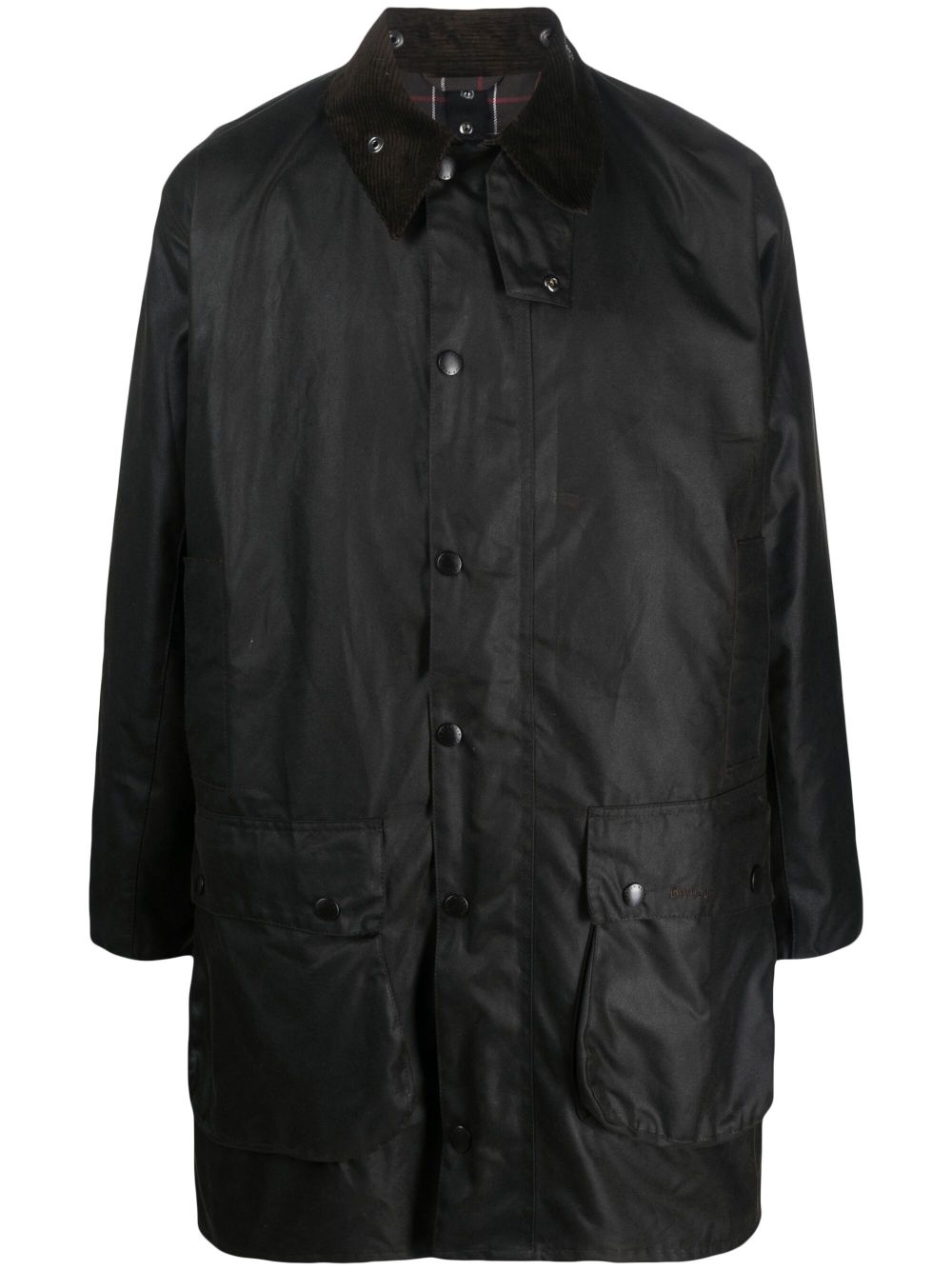 Northumbria® constrast-collar wax jacket - Green
