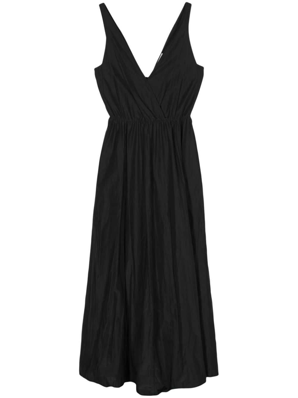 V-neck taffeta sleeveless dress - Pink