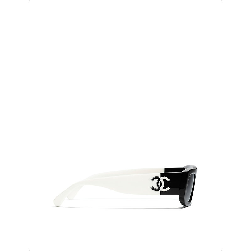 Womens Ch5525 Rectangle-Frame Acetate Sunglasses
