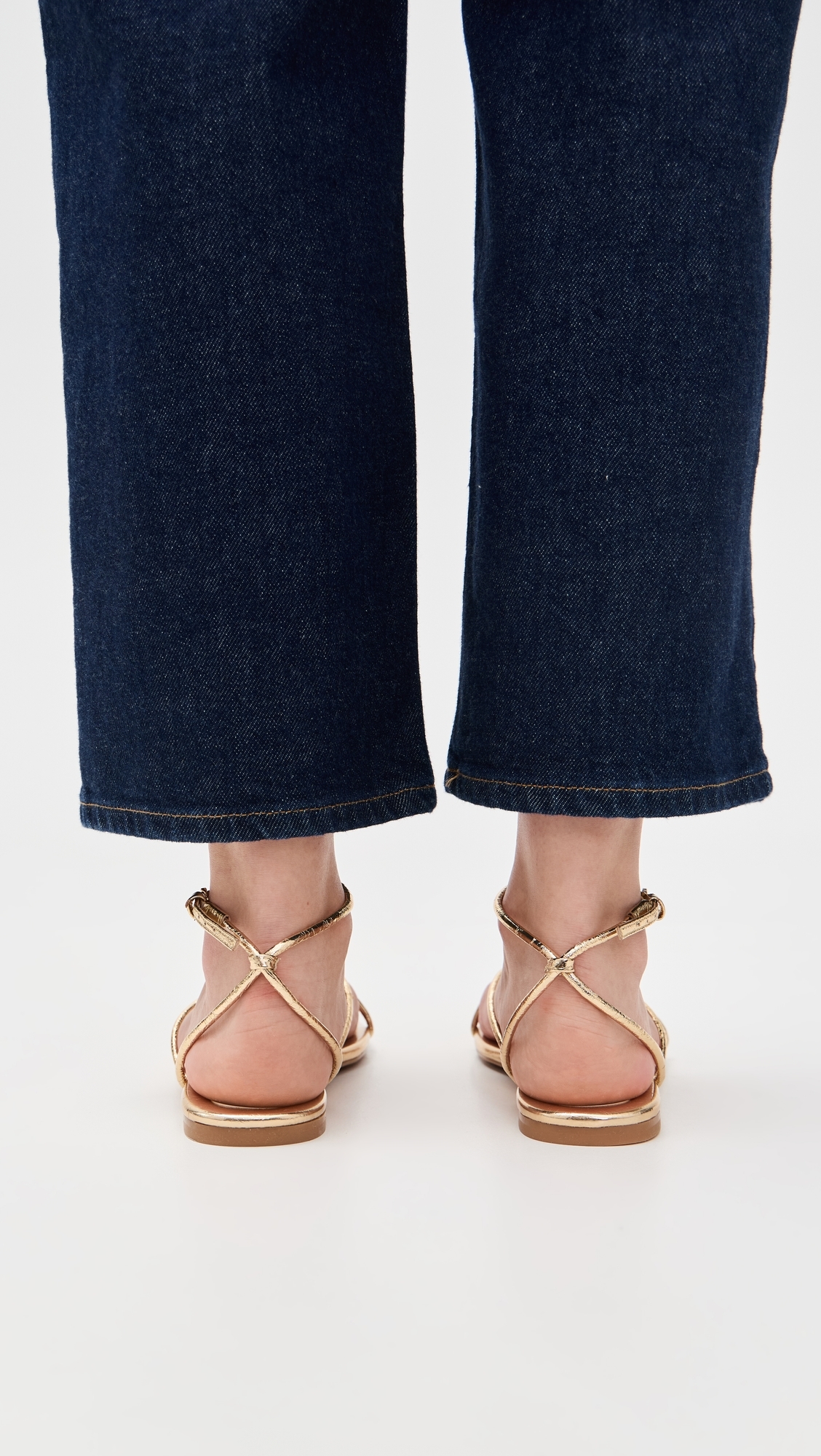 Dolce Vita Kenley Sandals Gold Distressed Leather