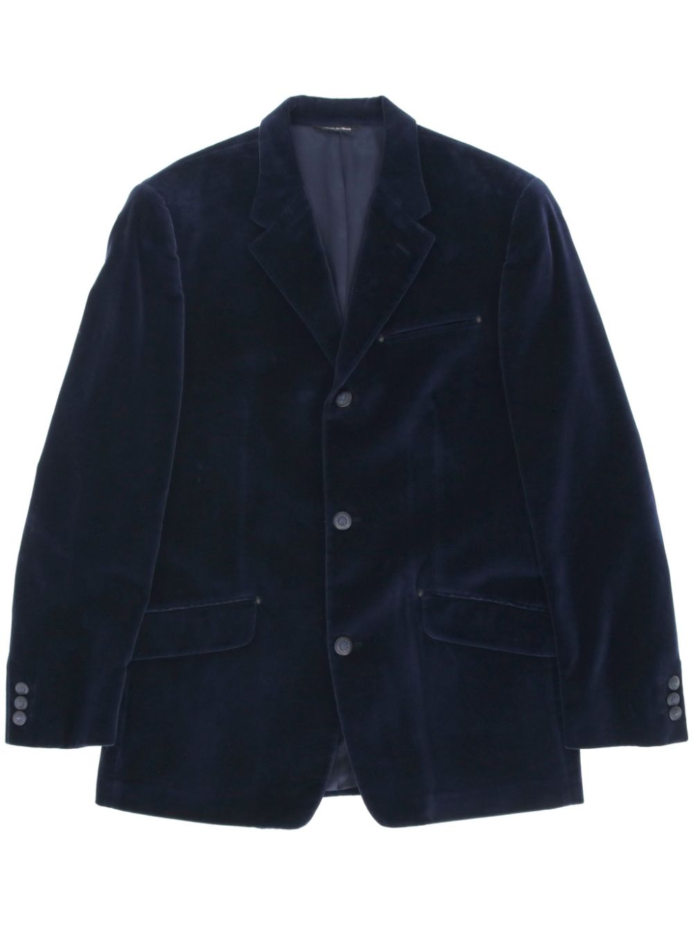 2000s velvet blazer - Blue