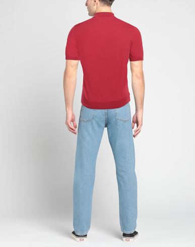 Man Sweater Red Size 42 Cotton