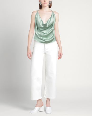 Woman Top Sage green Size 10 Viscose, Polyamide, Elastane