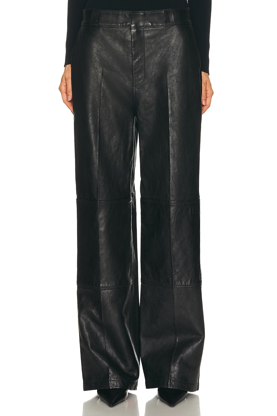 Alexander Wang Mid Rise Moto Workwear Pant in Black - Black. 0 also