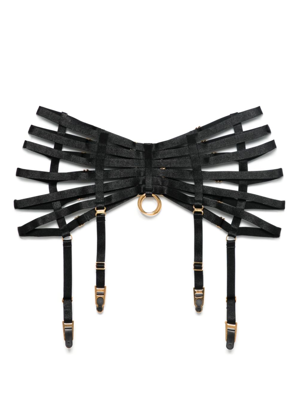 Ring-detail suspender - Black