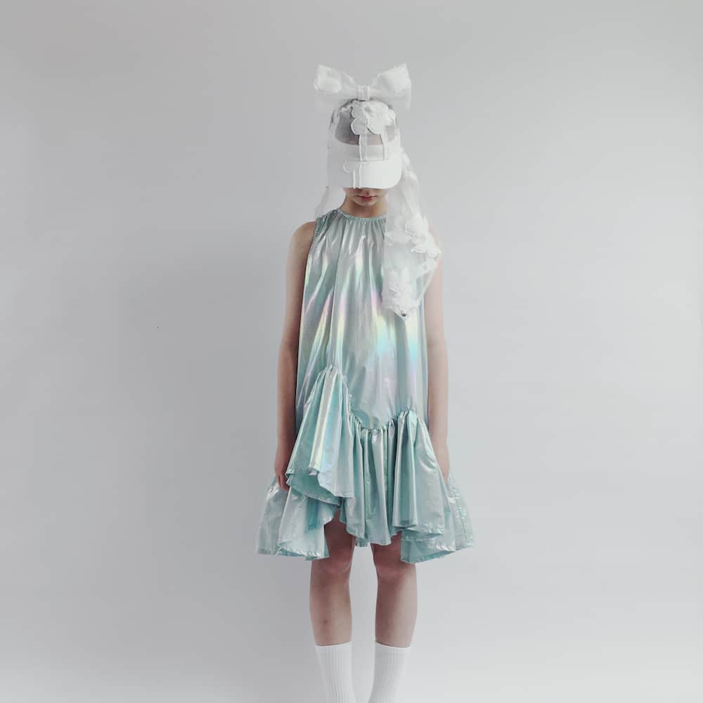 Caroline Bosmans Ruffled metallic dress