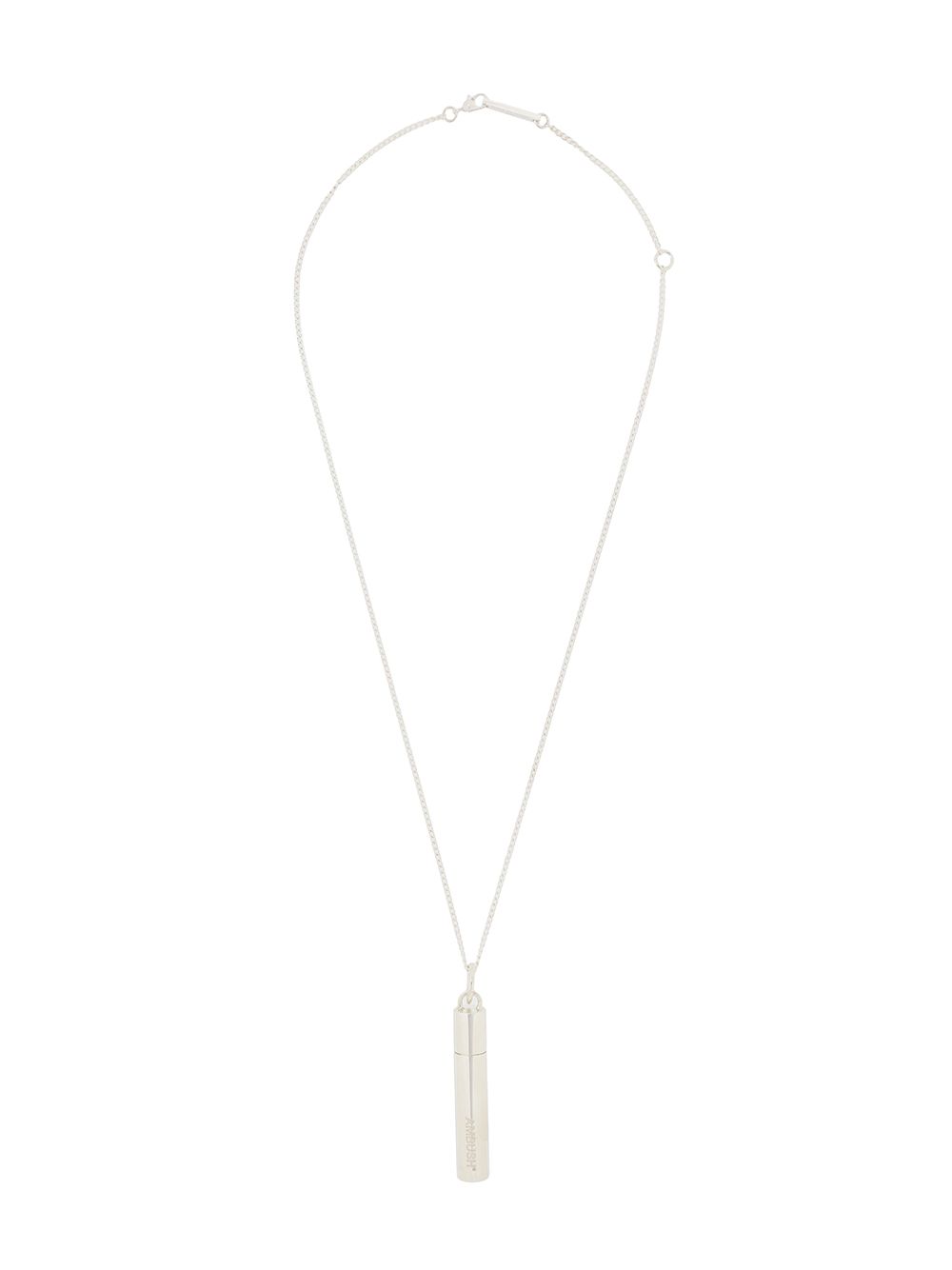 Pill case necklace - Silver