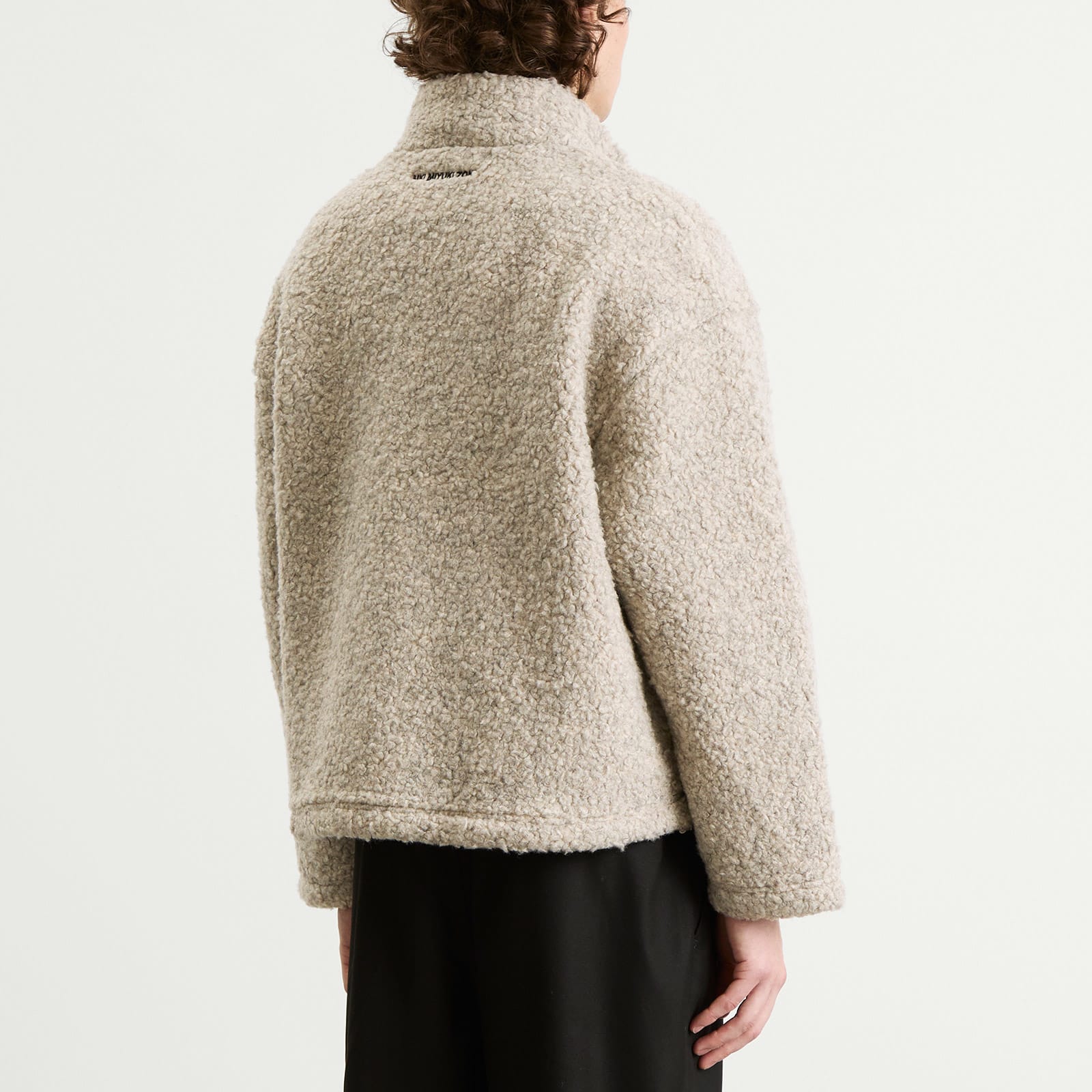 Men's Wool Fleece Quarter Button Up Oatmeal