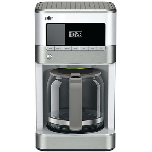 BrewSense 12-Cup Drip Coffee Maker in Stainless Steel/White