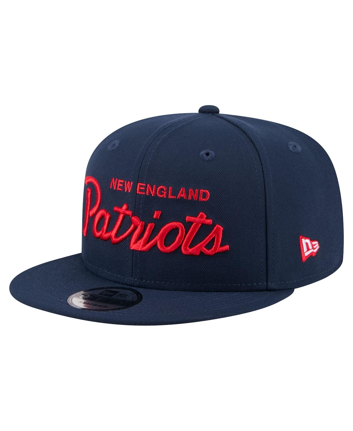 Men's Navy New England Patriots Core Team Script 9FIFTY Snapback Hat - Navy