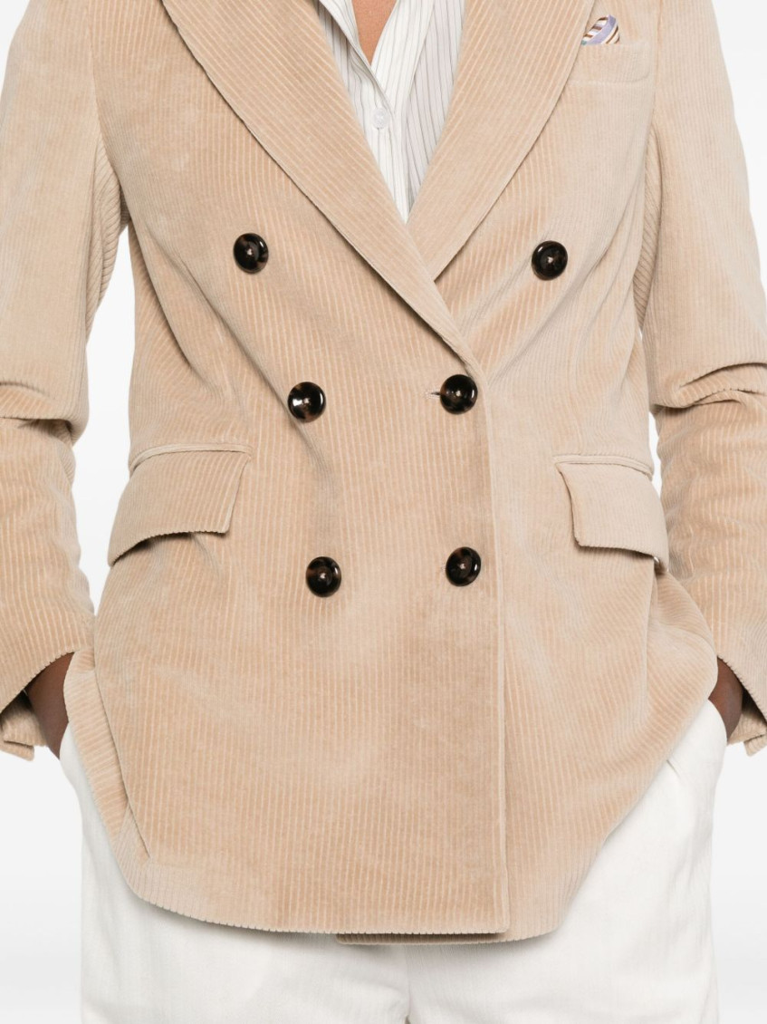 Cotton Double-Breasted Jacket