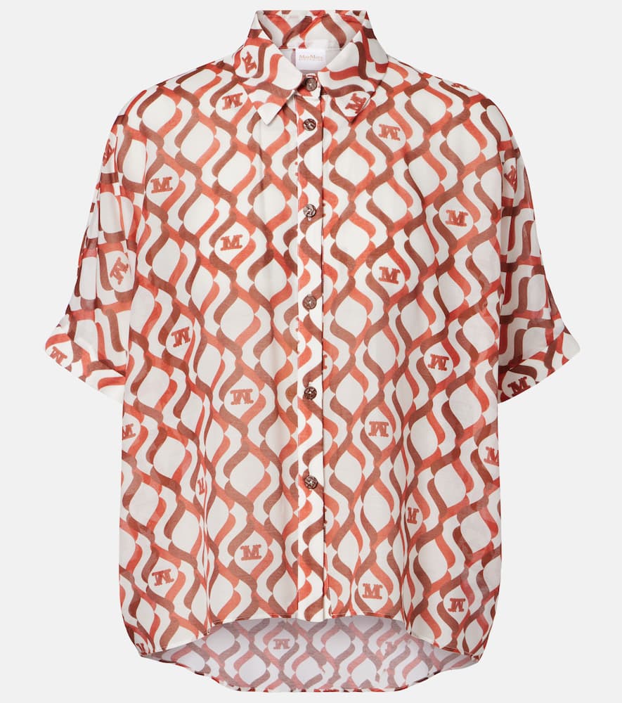 Ariete printed cotton and silk shirt
