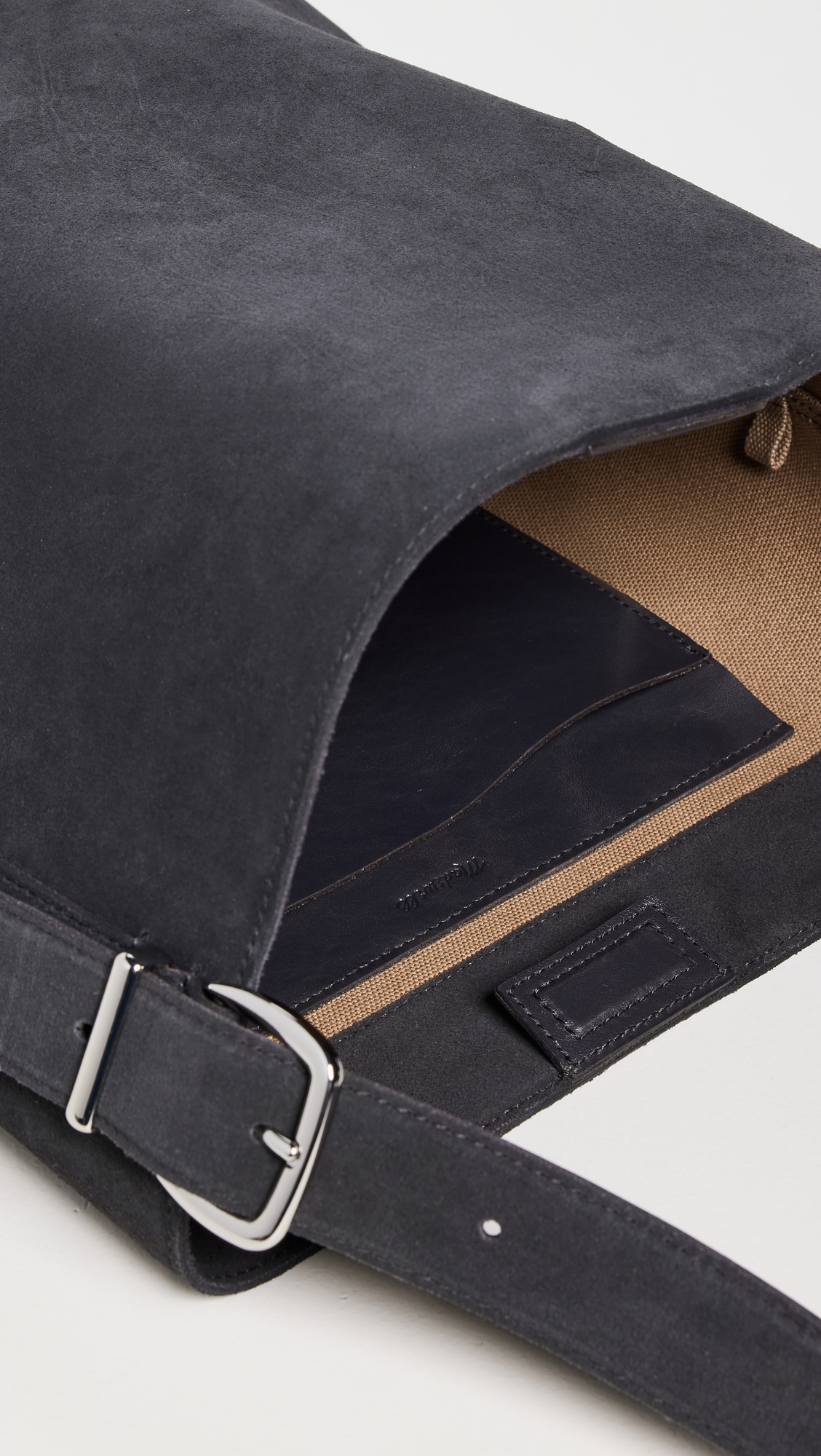 Essentials Bucket Tote Suede Charcoal Suede One Size