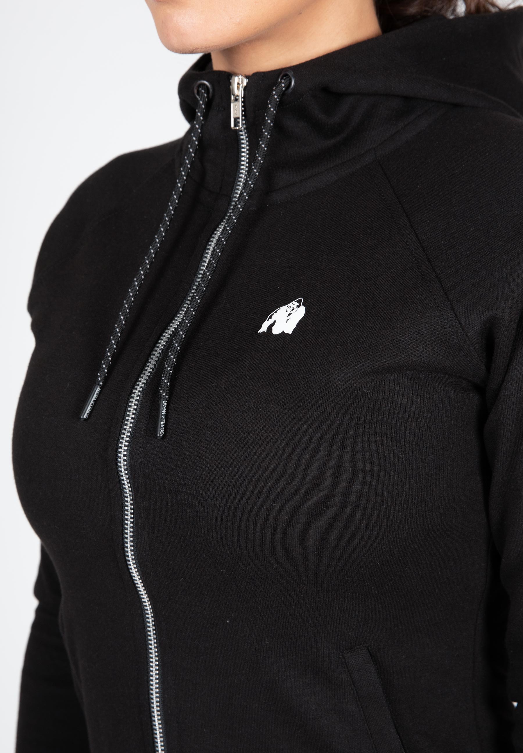 Marion Zipped Hoodie - Black