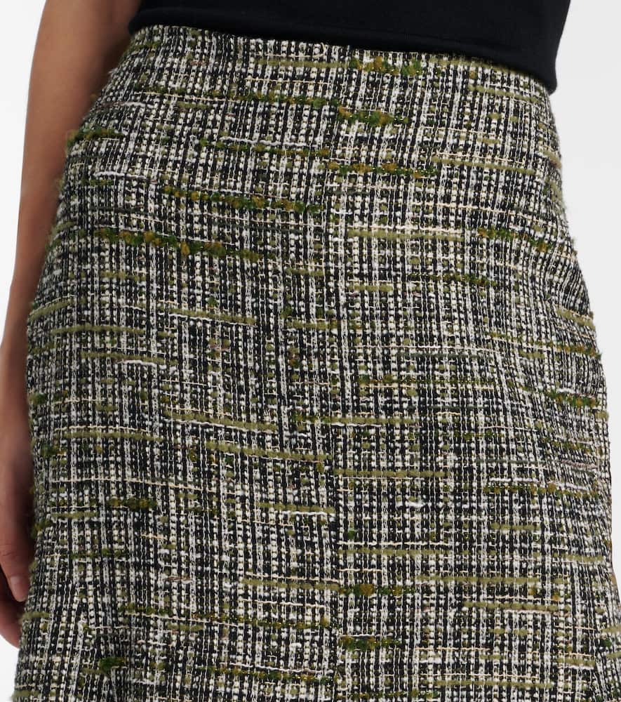 Tweed midi skirt