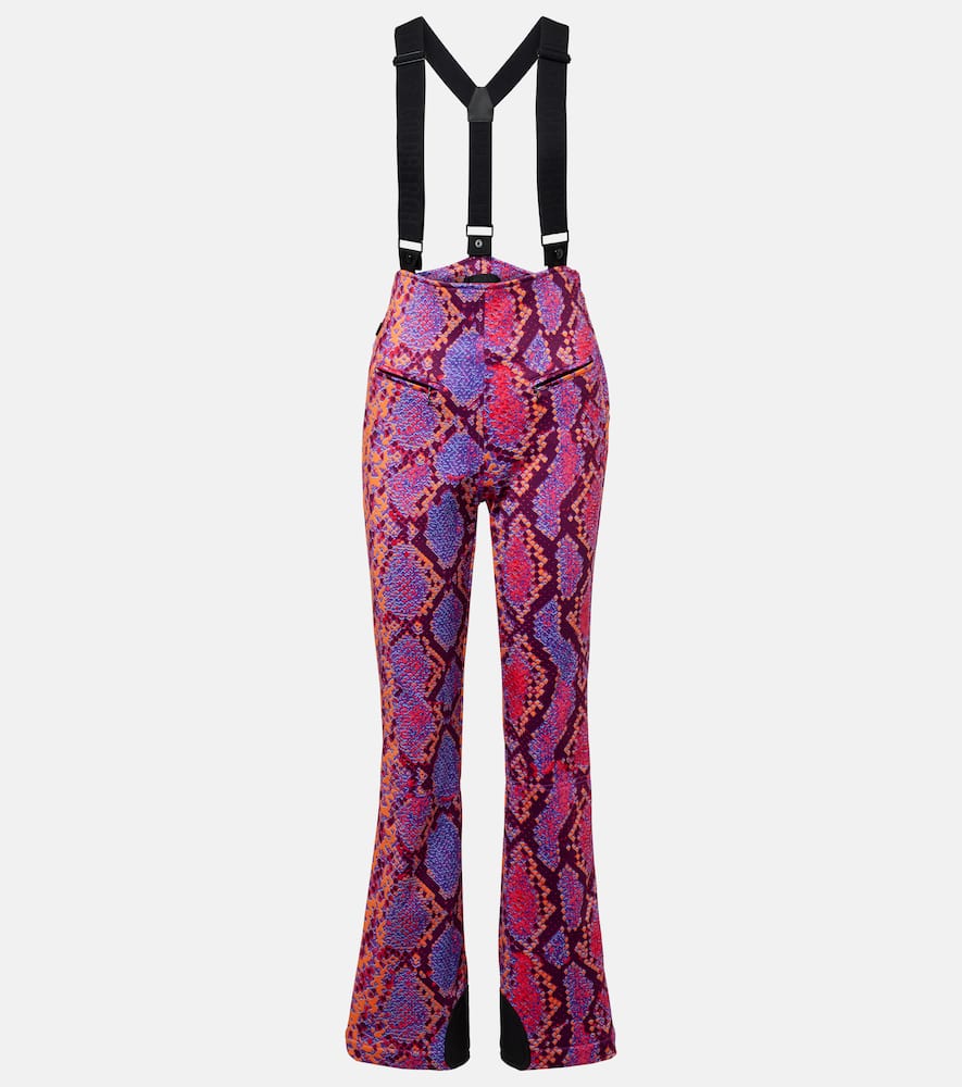 Elena snake-effect ski salopettes
